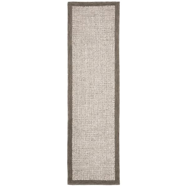 SAFAVIEH Abstract Sage/Ivory 2 ft. x 8 ft. Border Runner Rug
