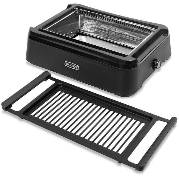 Meeting assemble text Barton 1650-Watt in Black with Drip-Tray Electric Smokeless Infrared Indoor  Grill 99935-H1 - The Home Depot