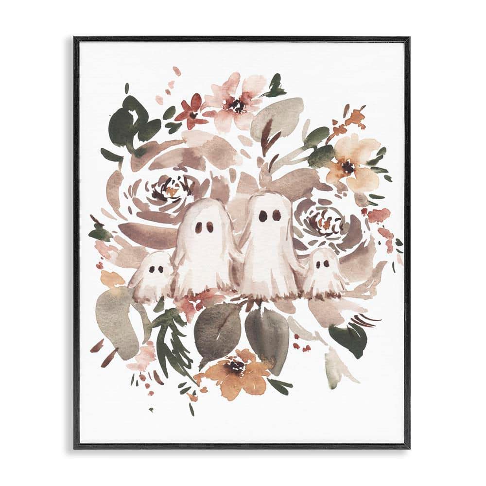 Little Ghosts with Botanicals by Amanda Cook Black Framed Nature Giclee Art Print 20 in. x 16 in. price history on PriceWatchPro