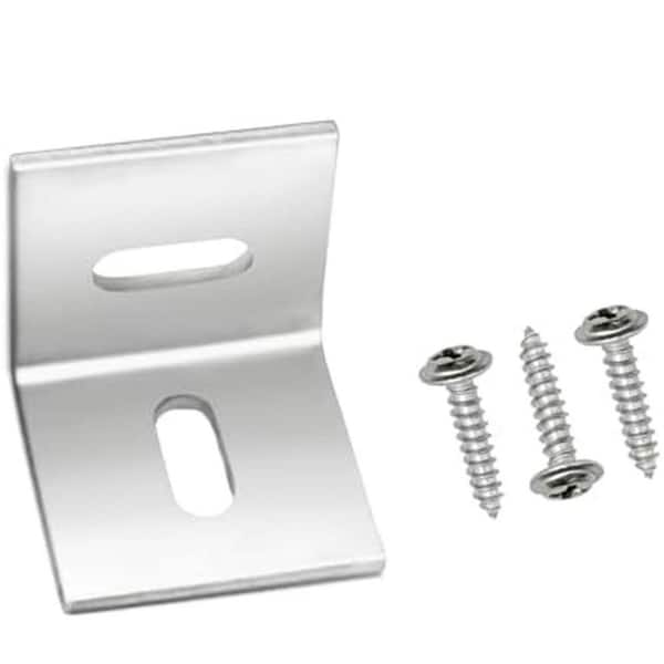 1x1 20 Pack Stainless Steel Table Top Fasteners Adjustable Corner Braces with 60 Screws for Wood Table Tops