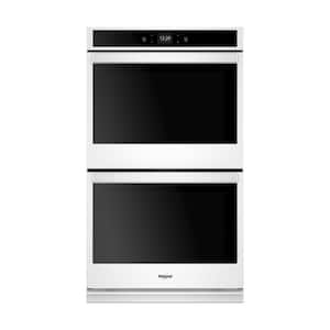 30 in. Smart Double Electric Wall Oven with Touchscreen in White