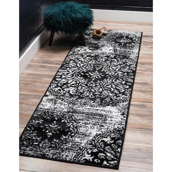 Unique Loom Grand Sofia Black 6' x 9' Rug