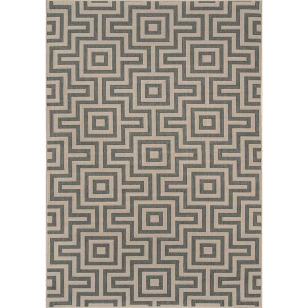 Momeni Baja Grey 2 ft. x 5 ft. Indoor/Outdoor Area Rug