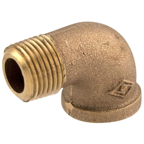 Anderson Metals 1/2 in. MIP x 1/2 in. FIP 90-Degree Red Brass Street Elbow  Fitting 860460 - The Home Depot