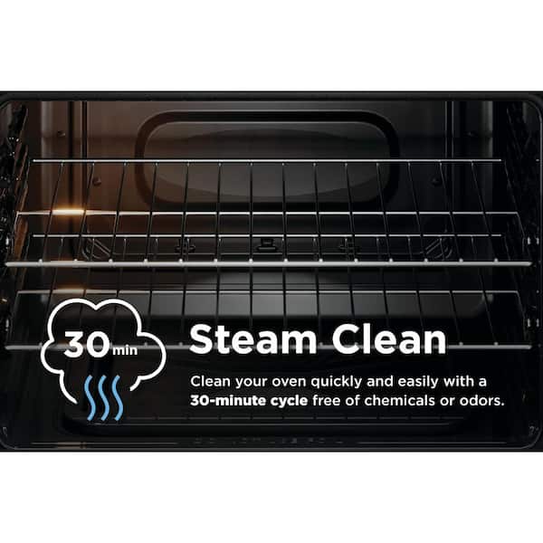 Frigidaire - 30 in 5 Burner Freestanding Gas Range in Stainless Steel with Quick Boil and Steam Clean