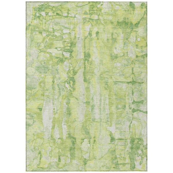 Chantille Machine Washable Indoor/Outdoor Abstract ACN2120 Lime 10 ft. x 14 ft. Area Rug
