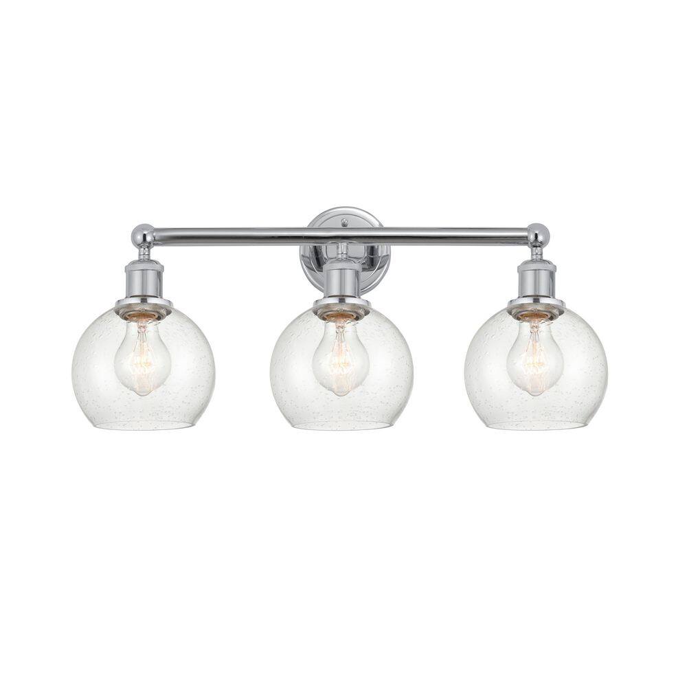 Athens 24 in. 3-Light Polished Chrome Vanity Light with Glass Shade price history on PriceWatchPro