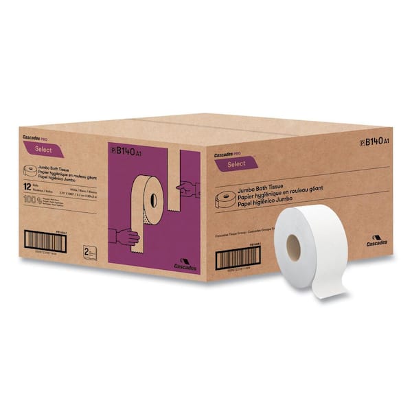 Select Jumbo Bath Tissue, Septic Safe, 2-Ply, White, 3.3 Select Jumbo Bath Tissue, Septic Safe, 2-Ply, White, 3.3
