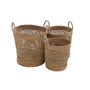 Honey-Can-Do Set of Two Fox Shaped Storage Baskets with Lid, Natural  STO-09151 Natural Small