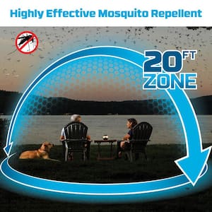 Rechargeable Outdoor Mosquito Repeller 20 ft. Coverage and Deet Free with LED Lights