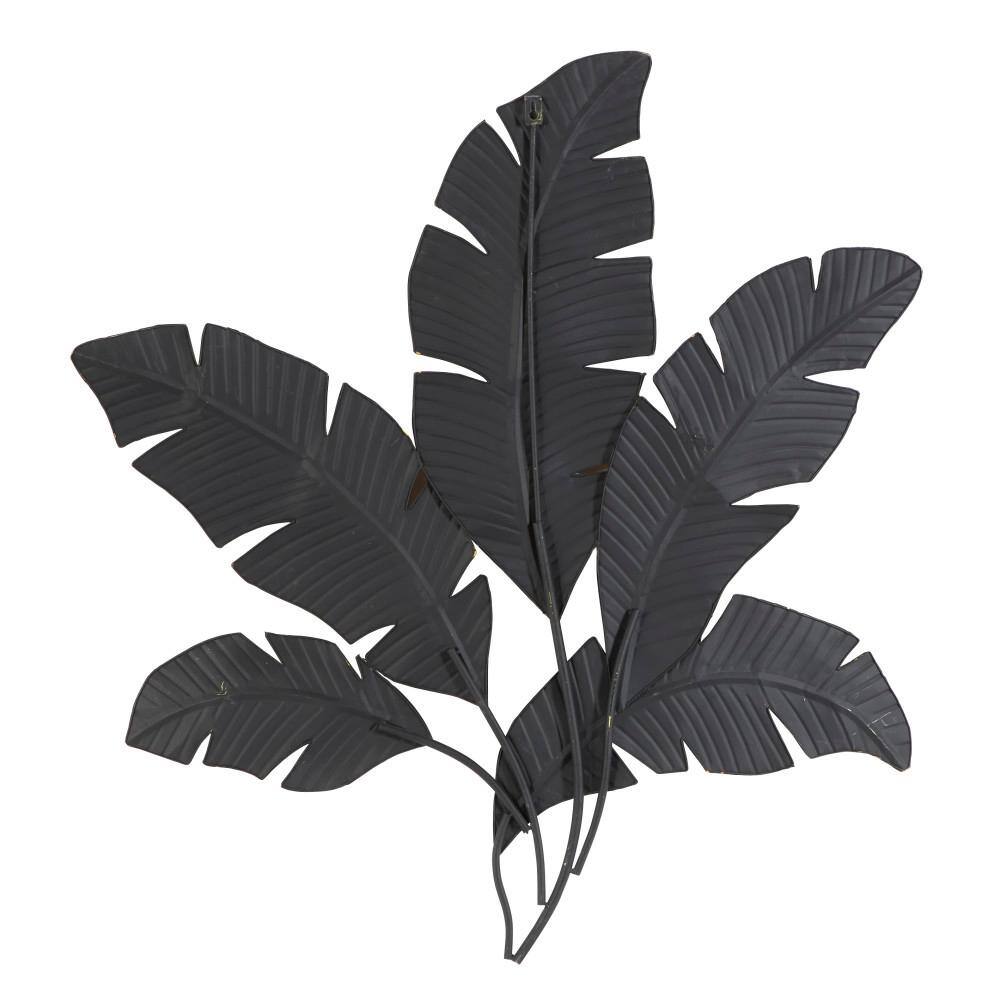 Large Green and Brown Metal Palm Leaf Wall Sculpture