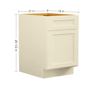 18 in. W x 21 in. D x 29.5 in. H in Antique White Plywood Painted Ready to Assemble 2-Drawer File Base Cabinet