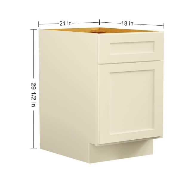 Hausvita 18 in. W x 21 in. D x 29.5 in. H in Antique White Plywood Painted Ready to Assemble 2-Drawer File Base Cabinet