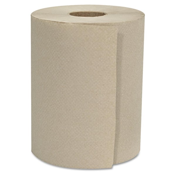 GEN 8 in. x 600 ft. 1-Ply, Natural, Hardwound Paper Towels (12-Rolls/Carton)