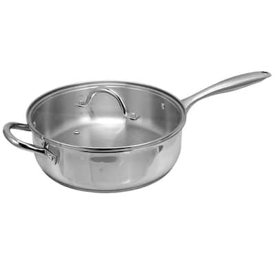 NINJA Premium 4-qt. Stainless Steel Nonstick Saute Pan with Glass Lid  C30140 - The Home Depot