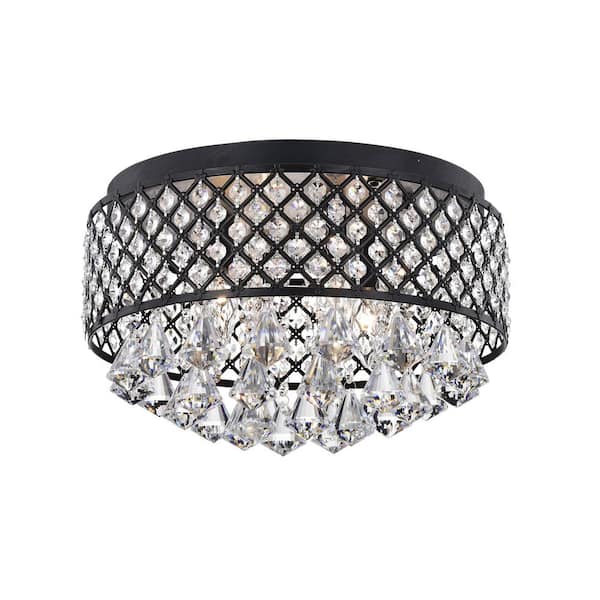 DESwan Modern 16.5 in. 4-Light Antique Bronze Flush Mount