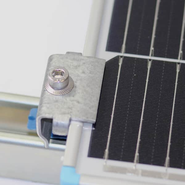 Steel Solar Panel End Clamp with Bolt, Cone Nut, and Spring for 1-5/8 in. Strut (5-Pack)