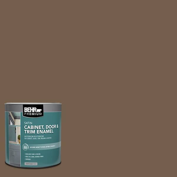 BEHR PREMIUM 1 qt. #MS-46 Chestnut Brown Satin Enamel Interior/Exterior Cabinet, Door & Trim Paint