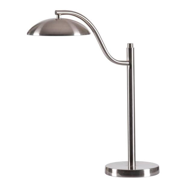 Kenroy Home Crescent 21.5 in. Brushed Steel Desk Lamp