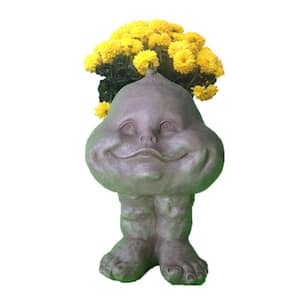 8 in. Stone Wash Baby Bro Muggly Planter Statue Holds 3 in. Pot
