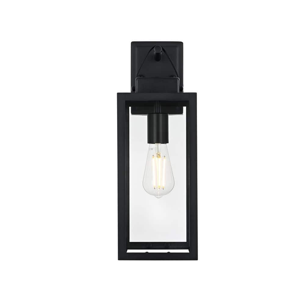 17.5 in. Black Outdoor Hardwired Wall Sconce with No Bulbs Included price history on PriceWatchPro