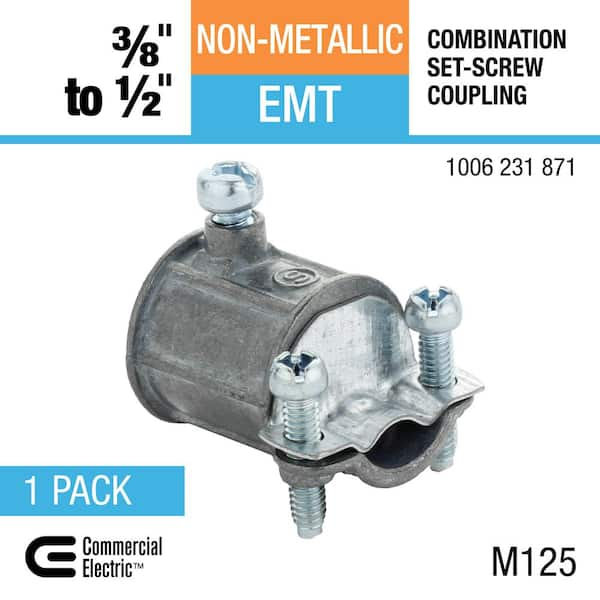 Commercial Electric 3/8 in. NM to 1/2 in. EMT Combination Set