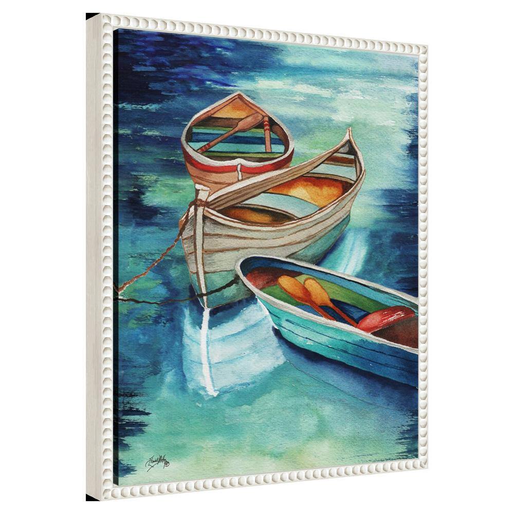 Amanti Art Docked Boats I by Elizabeth Medley Canvas Wall Art Print Framed 16 x 20-in.