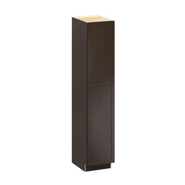 Emerson Cocoa Pantry with Left door Reday to Assemble with 4 Adjustable Shelf (18 in. W x 90 in. H x 24 in. D)