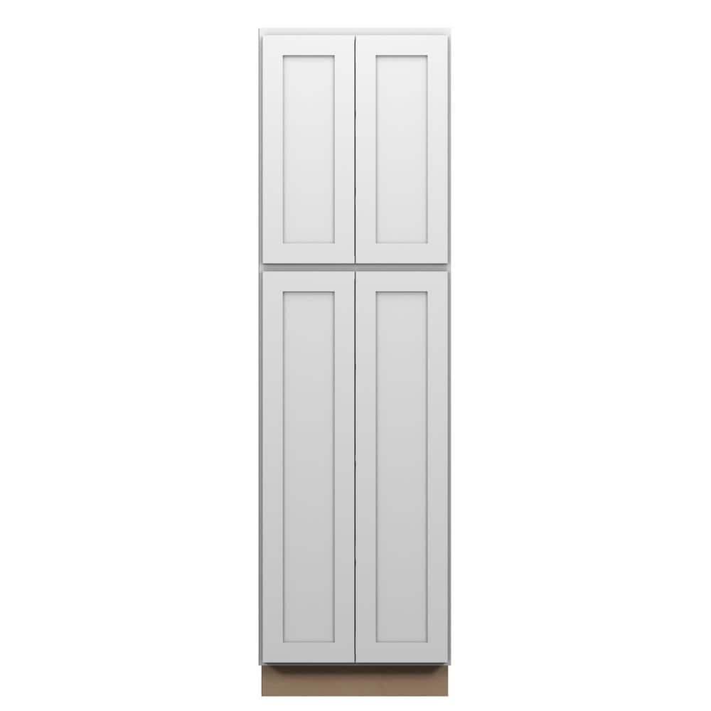 Bedford Shaker 24 in. W x 84 in. H x 24 in. D in Painted White Plywood Assembled Pantry Cabinet