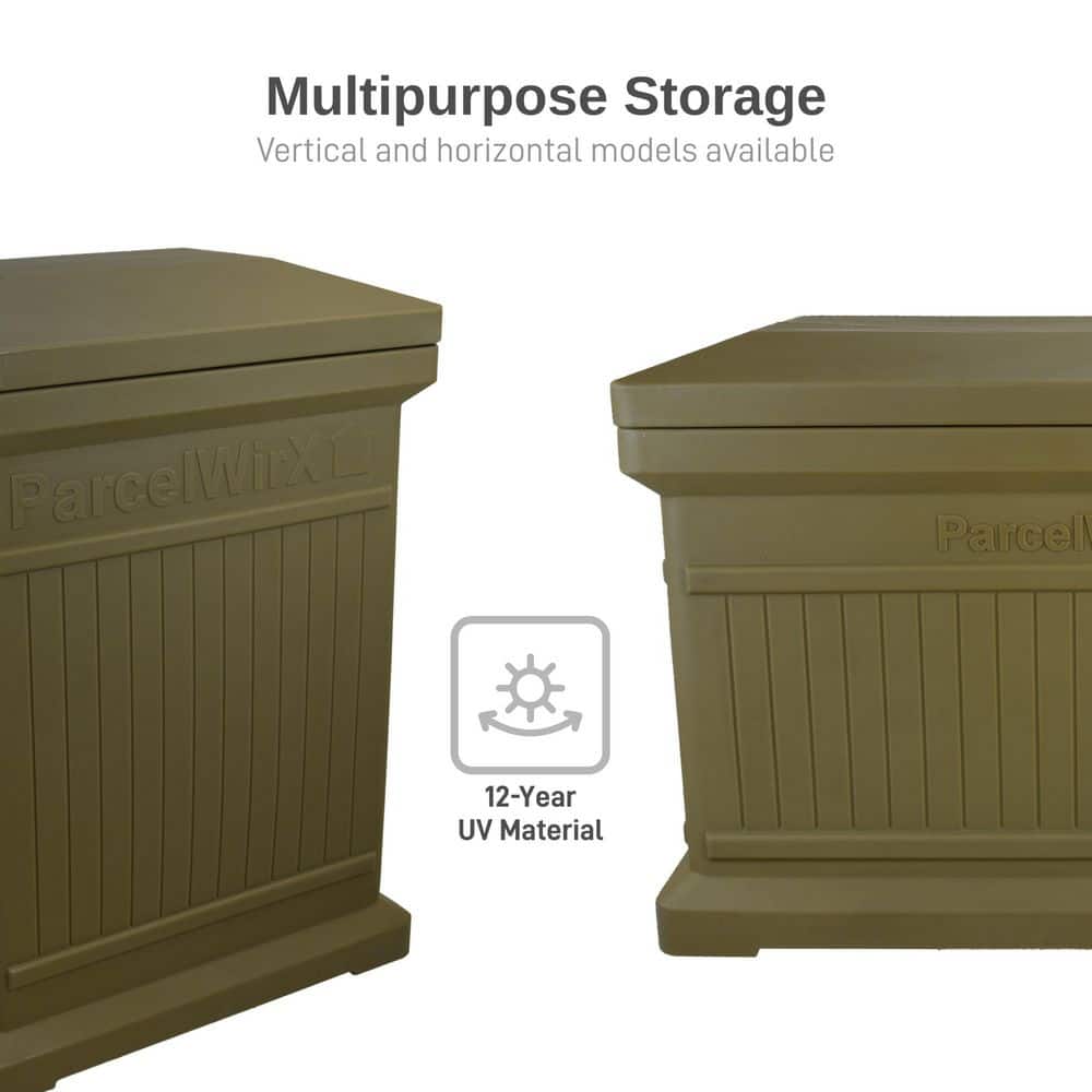 Oak Vertical Plastic Package Delivery Drop Box