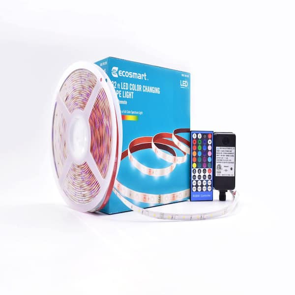Color Changing LED Flexible Tape Light with remote Commercial Electric8 ft 