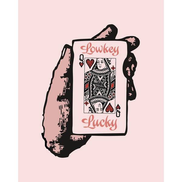 VENICE BEACH Collections Lowkey Lucky by Grotto Studios 1 Piece Unframed Graphic Print Abstract Poster Art Print 16 in. x 20 in.