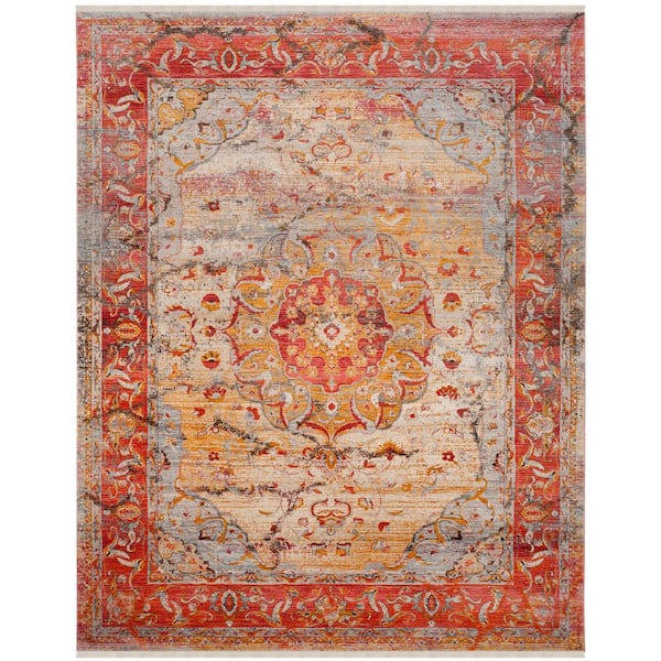 SAFAVIEH Vintage Persian Saffron/Cream 9 ft. x 12 ft. Border Area Rug