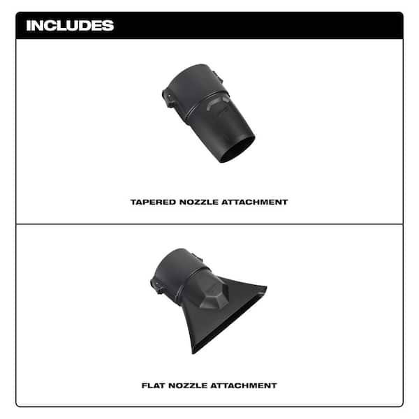 Milwaukee M18 Blower Tapered and Flat Nozzle Attachment Kit 49-16 