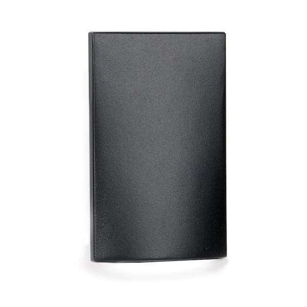 4-Watt Vertical Scoop 1-Light Line Voltage Black LED Stair Light or Wall Light, 3000K