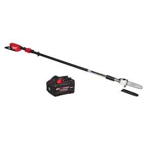 M18 FUEL 10 in. 18V Brushless Electric Cordless Battery Powered Telescoping Pole Saw with M18 FORGE XC 8.0 Ah Battery