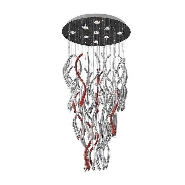 Eurofase Delerium Collection 9-Light Chrome Flushmount-DISCONTINUED