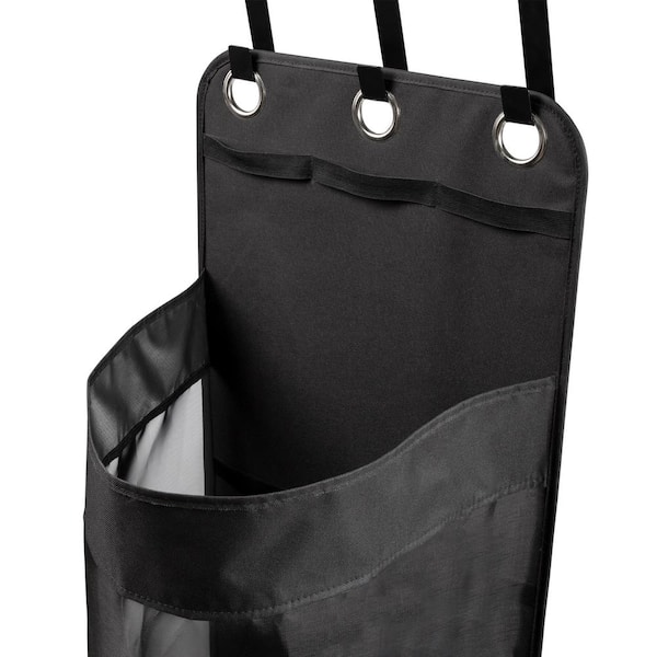 1Pc Home Office Journal Bag Door Back Hanging Storage Bag Home Supply  (Black)