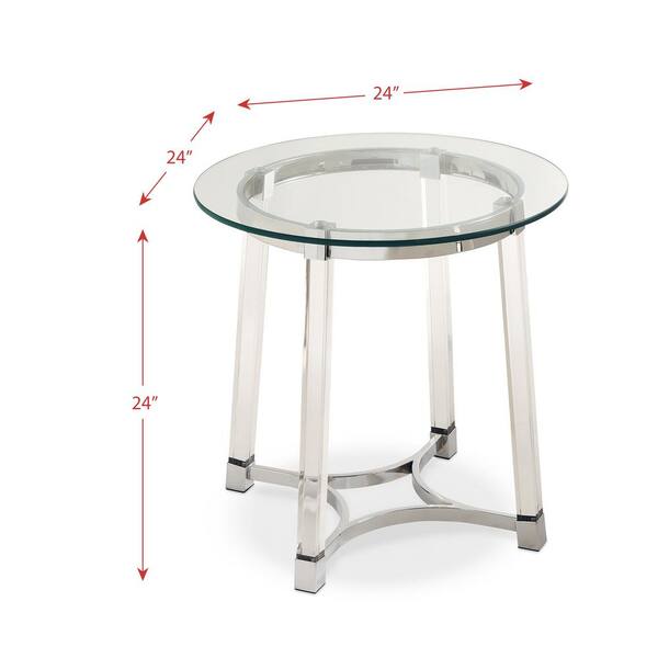 Picket House Furnishings Sophia Clear Modern End Table Clc100ete Picket House Furnishings Sophia Clear, Sophia Modern Stainless Steel And Glass Coffee Table