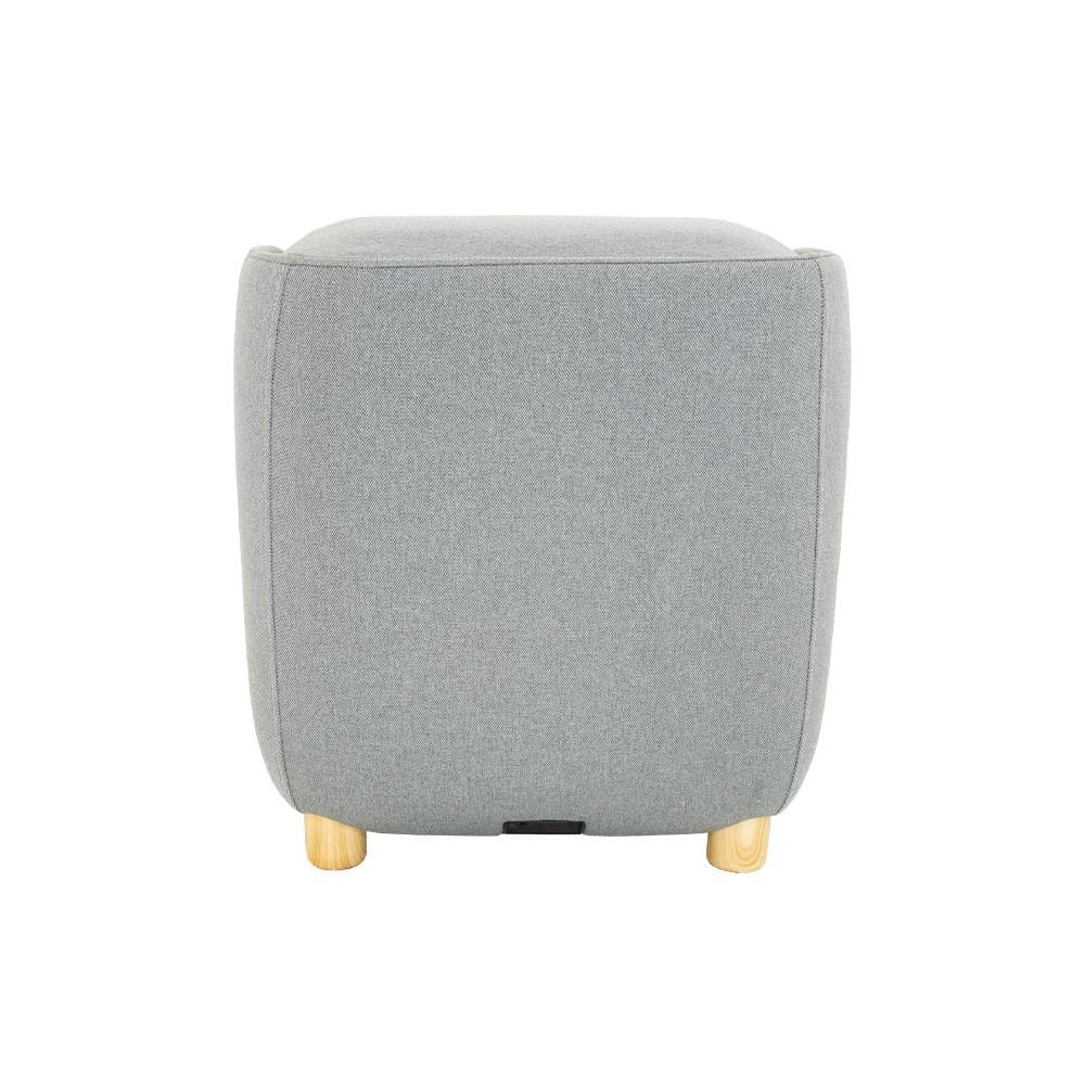 Gray Fabric Foot Calf Lumbar Ottoman Massager with Heated Therapy