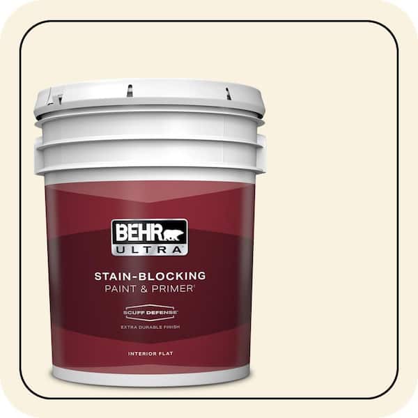 BEHR ULTRA 5 gal. #M320-1 Painters Canvas Extra Durable Flat Interior Paint & Primer