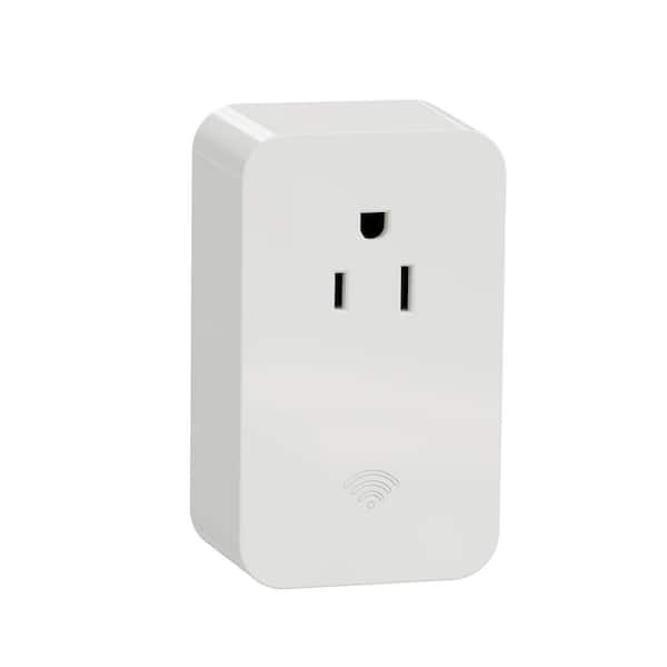 Square D X Series 15 Amp 125V Wi-Fi Energy Monitoring Plug In Indoor Single Outlet Matte White