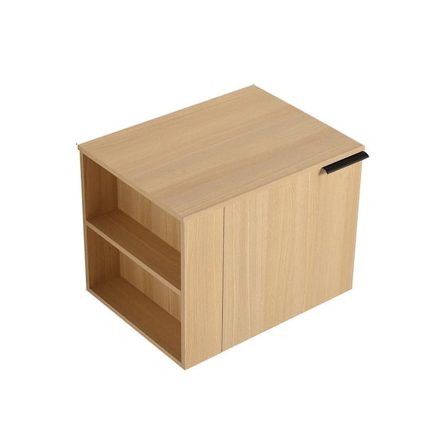 Modland Lesta 23 in. W x 18 in. D x 18 in. H Floating Soft Closing Bath Vanity Cabinet without Top in White Oak