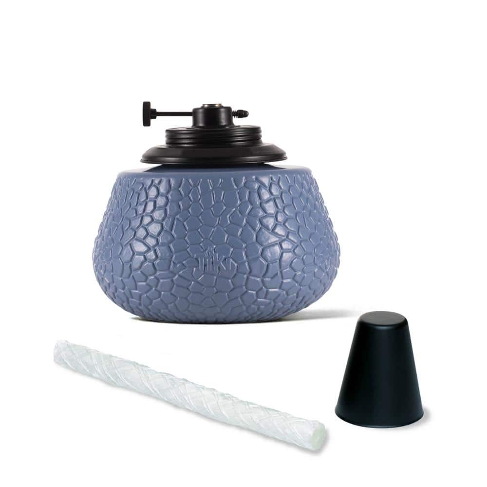 Blue Denim Adjustable Flame Stone Table Torch