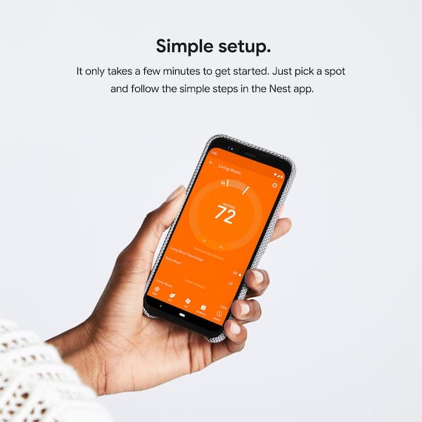 Google - Nest Temperature Sensor - Smart Home Thermostat Sensor