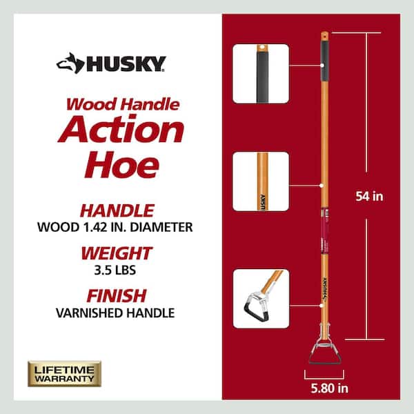 3-Piece Wood Handle Garden Tool Set (Action Hoe, 2-Prong Hoe and Weed Cutter)