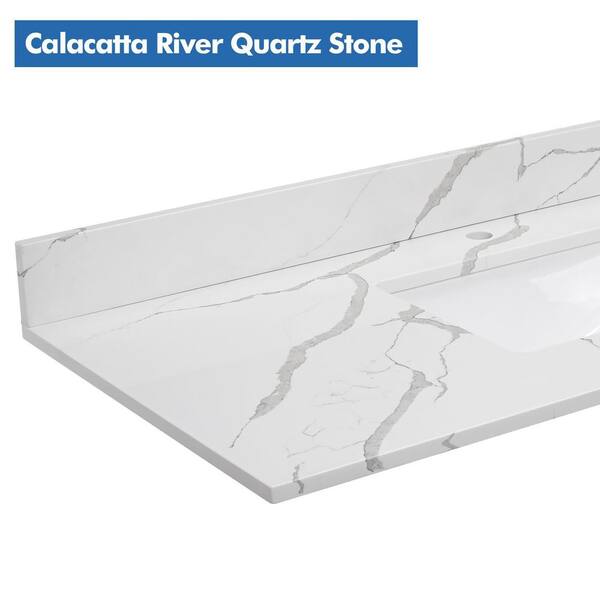 Zeafive Kar 72 in. W x 22 in. D Engineered Stone Marble