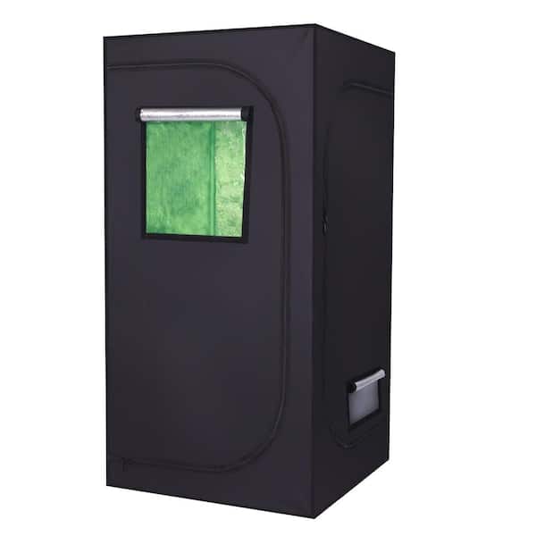2.6 ft. W x 5.2 ft. H Black Grow Tent