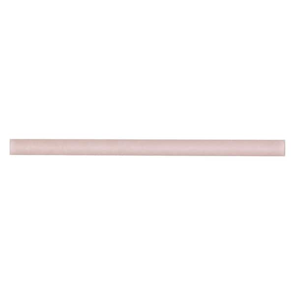 Makoto 0.5" x 8" Matte Ceramic Jolly Miter Edge Trim in Momoiro Blush (1 sq. ft./Case)