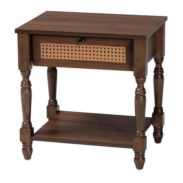 Roden Dark Brown 1-Drawer Nightstand